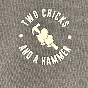 2 Chicks and a Hammer Blue Crewneck Sweatshirt, Size XL